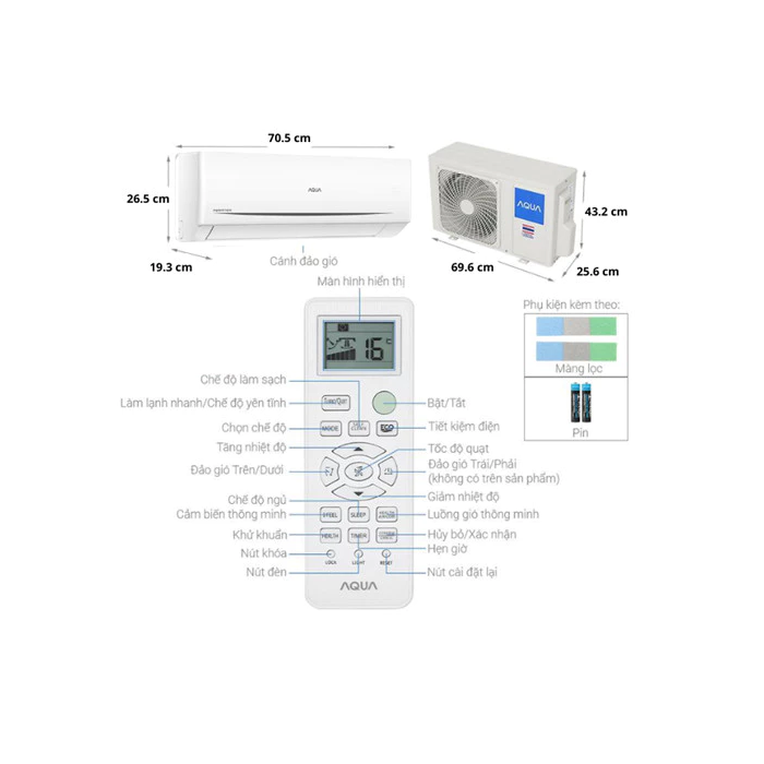 Máy Lạnh AQUA Inverter 1.0 HP AQA-RV10ME - Ảnh 4
