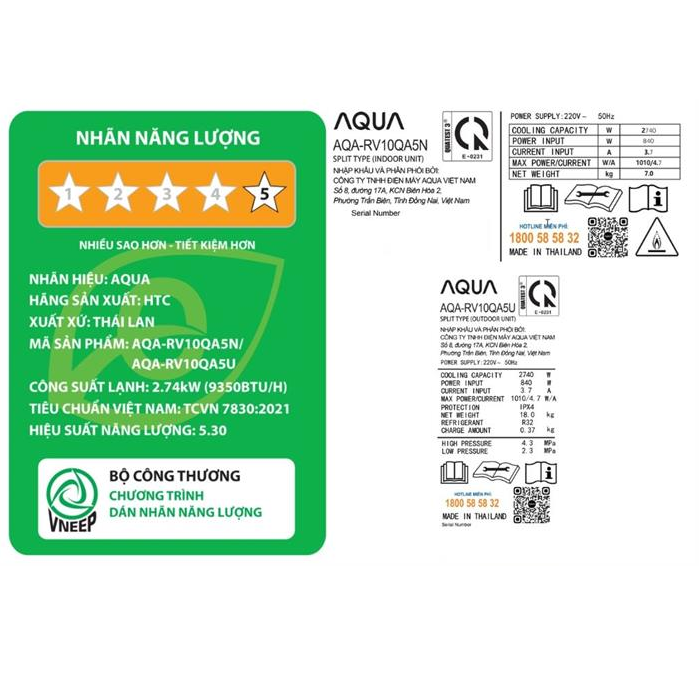 Máy lạnh AQUA Inverter 1.5 HP AQA-RV13QA5 - Ảnh 5