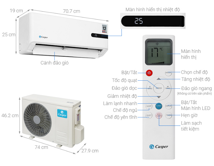 Máy lạnh Casper Inverter 1 HP GC-09IB36 - Ảnh 5