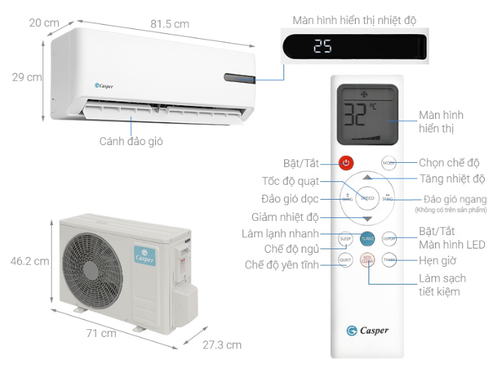 Máy Lạnh Casper Inverter 1.5 HP GC-12IB36 - Ảnh 6