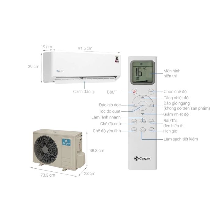 Máy Lạnh Casper Mono 1 HP SC-09FB36A - Ảnh 5